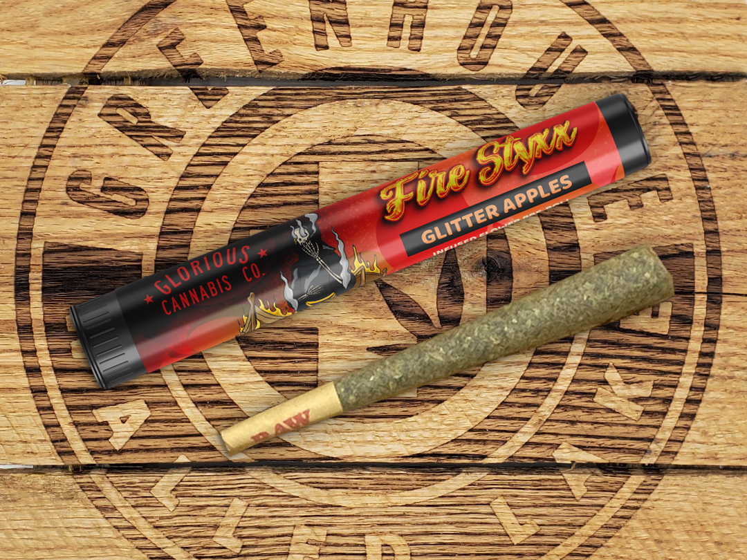 Photograph of product: Fire Styxx | Glitter Apples | 1g Infused Pre Roll