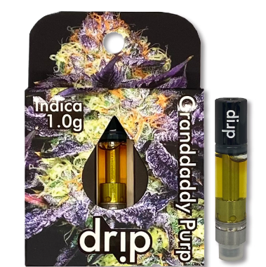 Photograph of product: Drip: Granddaddy Purp 1G Cartridge (I)