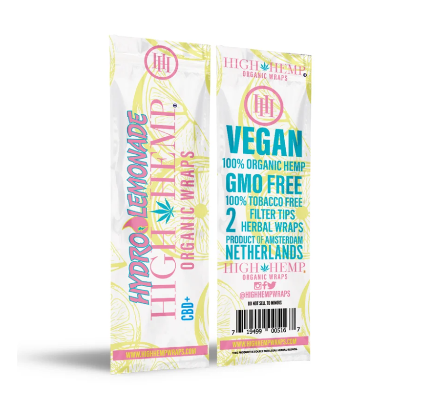 Photograph of product: HIGH HEMP | Accessory | Hemp Wrap | Hydro Lemonade | 2pk