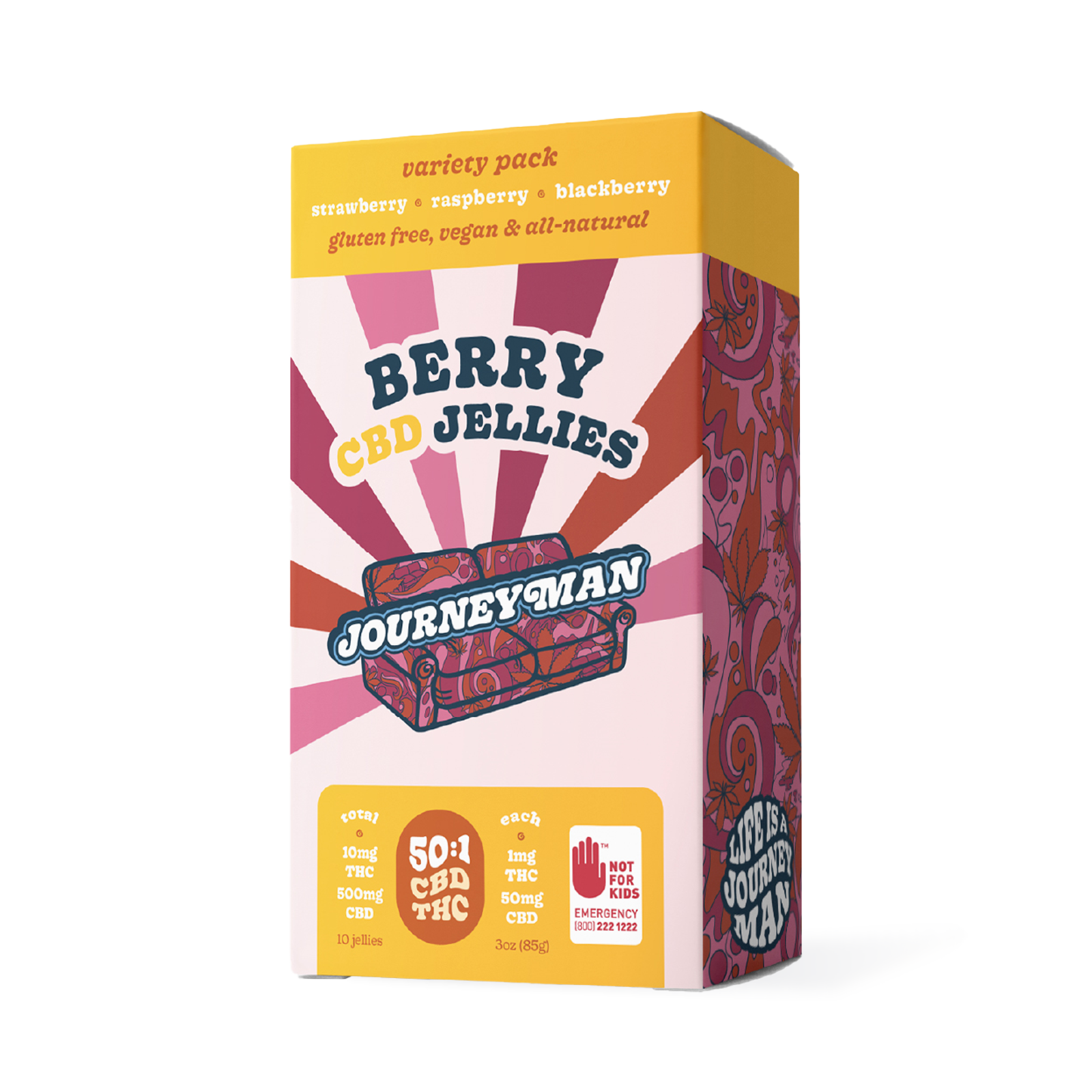 Photograph of product: 50:1 Berry CBD Jellies (500mg CBD/10mg TH-oui)