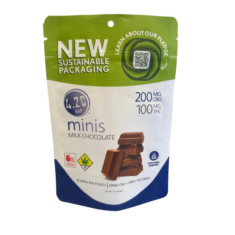 Photograph of product: Evergreen Herbal -  Milk Chocolate 2:1 CBG:TH-oui - 200/100mg Edible - 1.7oz