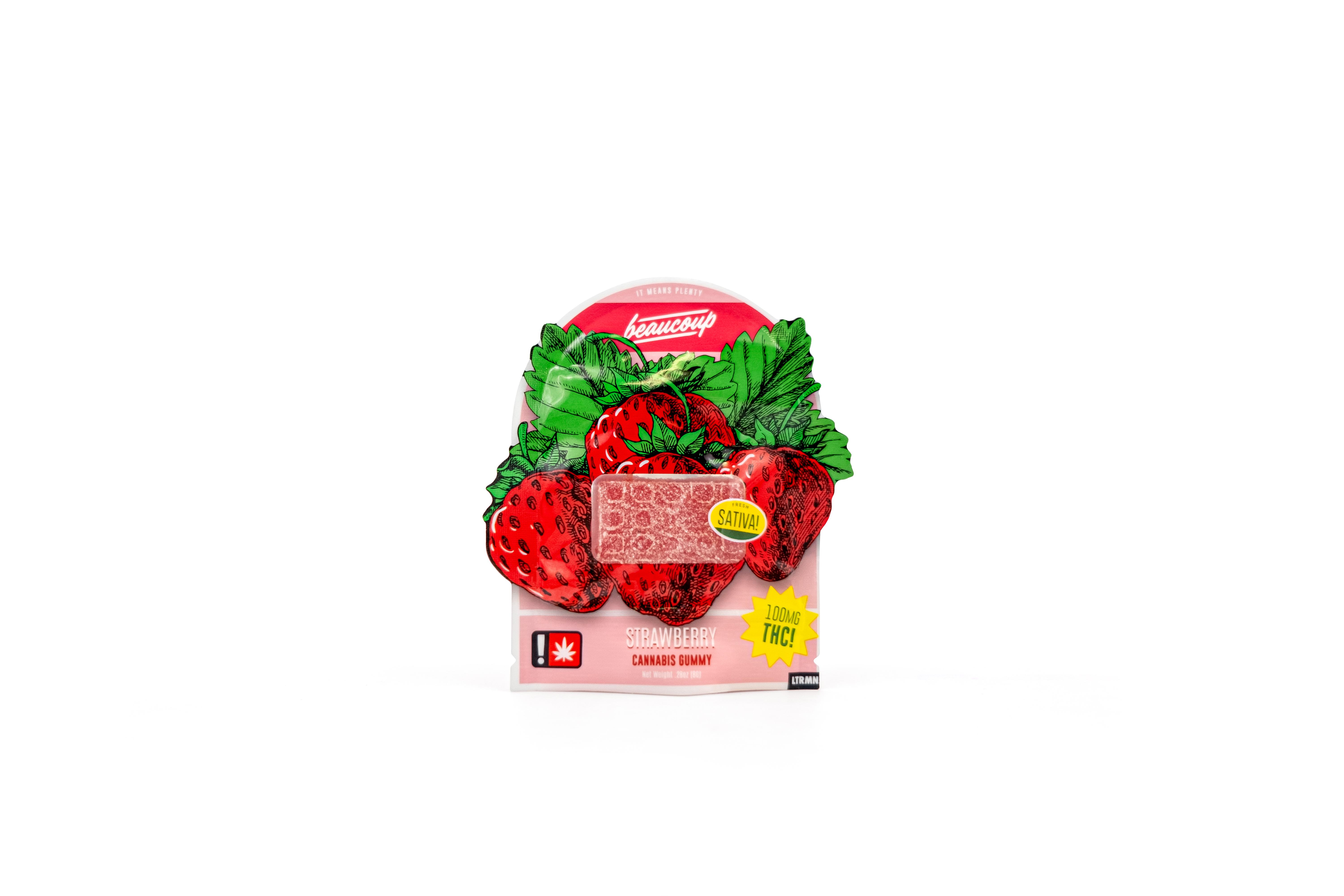 Photograph of product: Beaucoup - Strawberry - 100mg Single Gummy