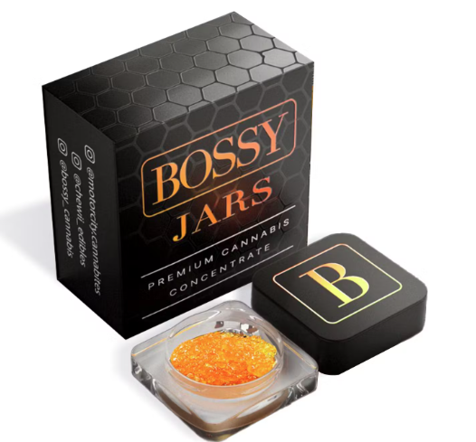 Photograph of product: Bossy - Lavender Layer Cake Live Resin Bossy Jar