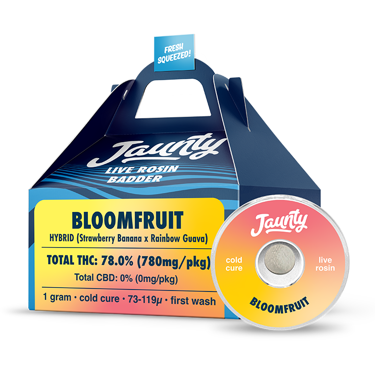 Photograph of product: Jaunty - Bloomfruit - Live Rosin Badder - 1g