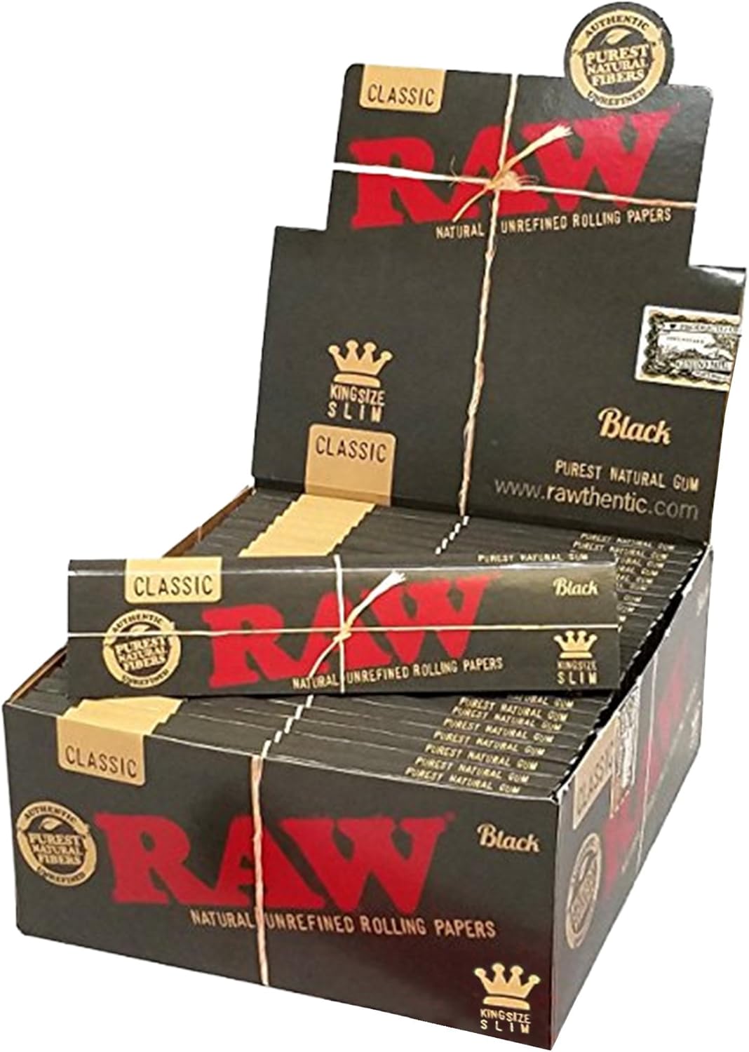 Photograph of product: Raw Papers | Black Classic | King Size Slim
