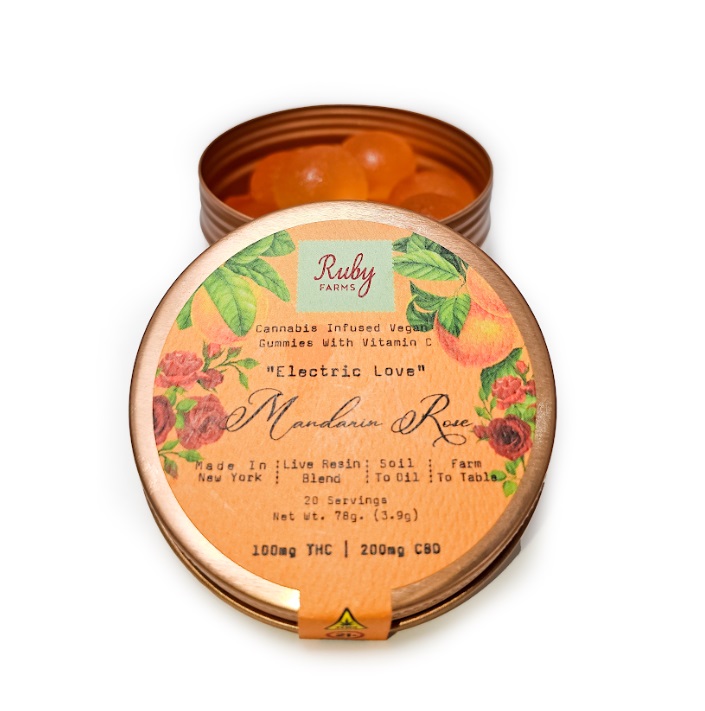 Photograph of product: Mandarin Rose Live Resin Gummies | 20pk 100mg