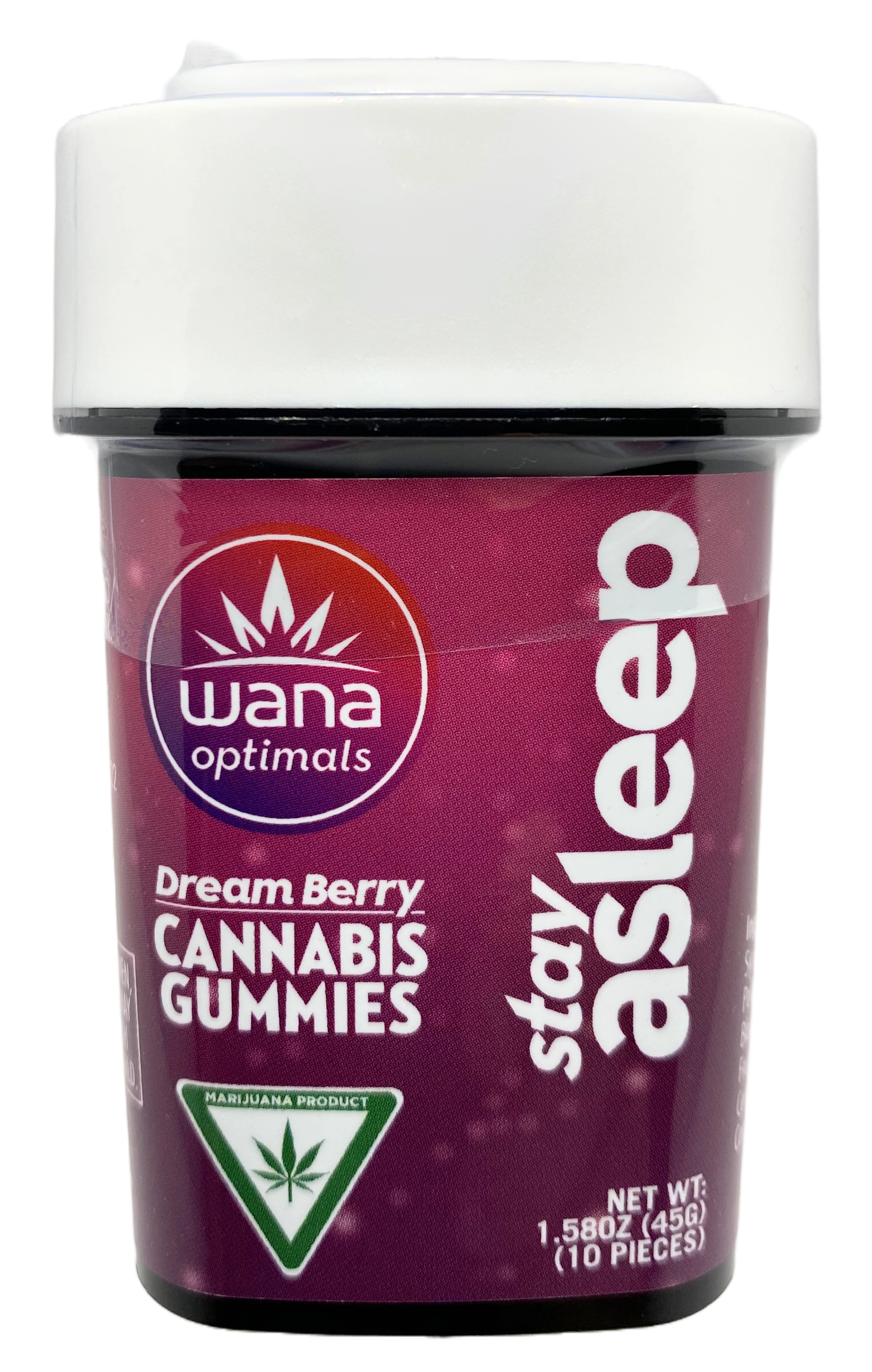 Photograph of product: Wana | Dreamberry Stay Asleep | Gummy Edible | 100mg THC/200mg CBD/50mg CBN/50mg CBG