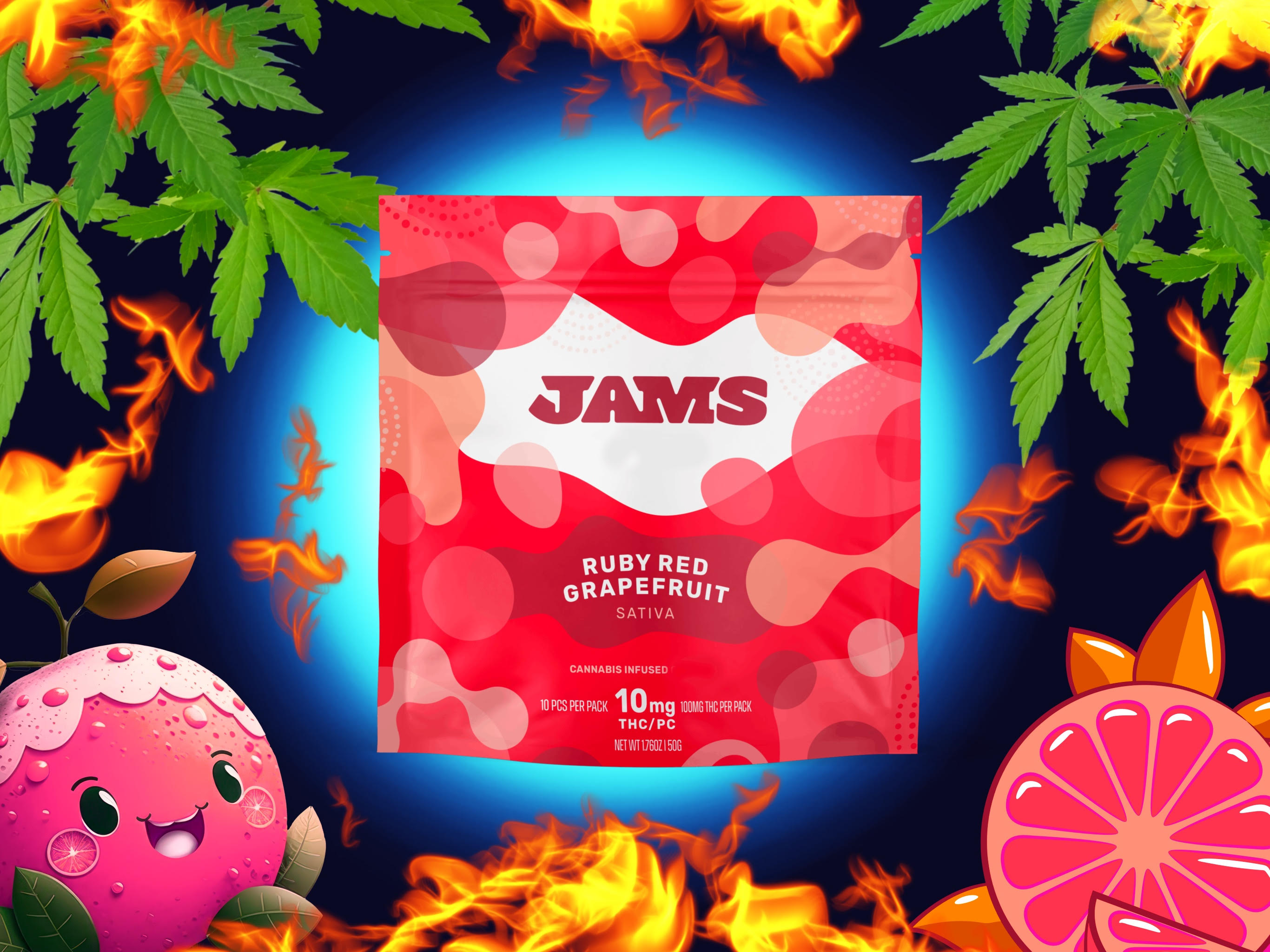 Photograph of product: Ruby Red Grapefruit | 100mg/10pk