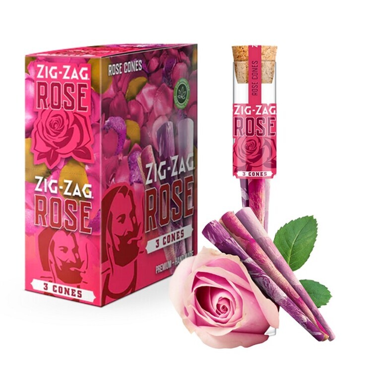 Photograph of product: Cones - Zig Zag Real Rose Petal Cones 3pk