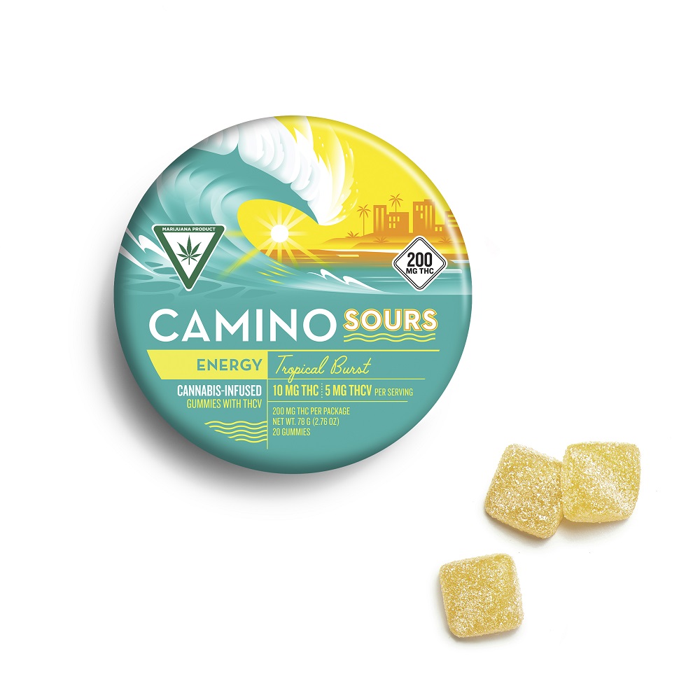 Photograph of Product: Camino | Tropical Burst Sour Gummies | 10:5 THC:THCV | 200mg