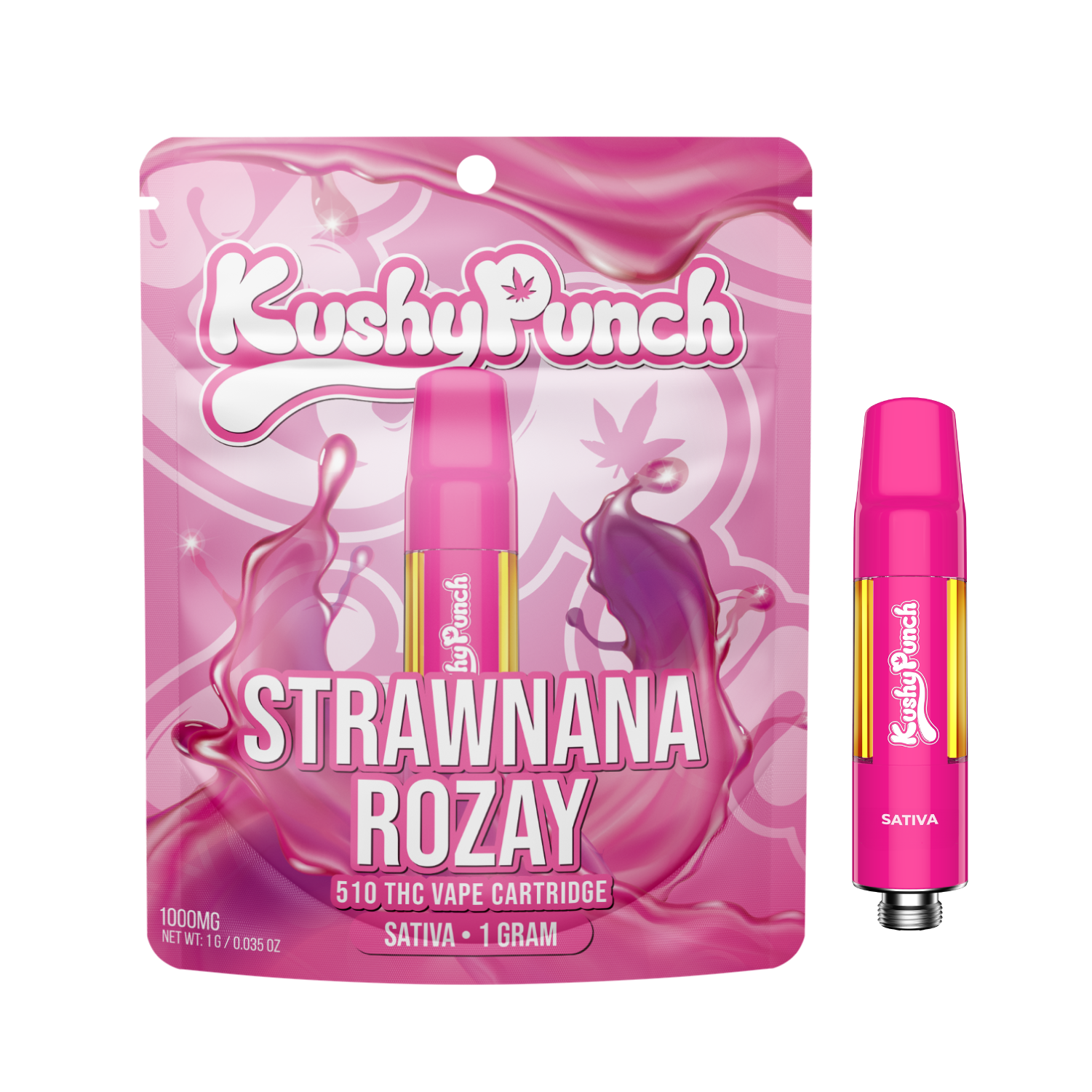 Photograph of product: Kushy Punch Vape Strawnana Rozay Cart