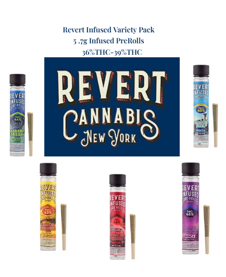 Photograph of product: Revert Infused VARIETY  Preroll 5-Pack - Prerolls