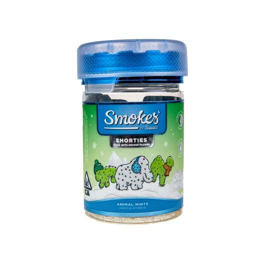 Photograph of product: Sauce Smokes | Animal Mintz Diamond Infused Shorties Pre-roll Pack (3g)