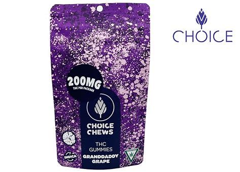 Photograph of product: 200mg Choice Chews - Granddaddy Grape
