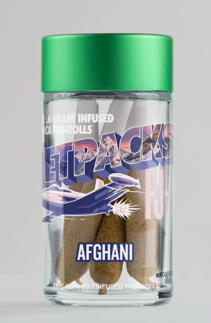 Photograph of product: JetPacks | Afghani | FJ-3 | 5pk Infused Pre-roll