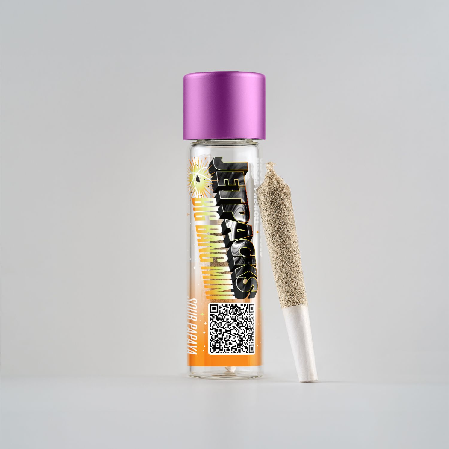 Photograph of product: Jetpacks Big Bang Mini 0.5g Infused PreRoll - Sour Papaya