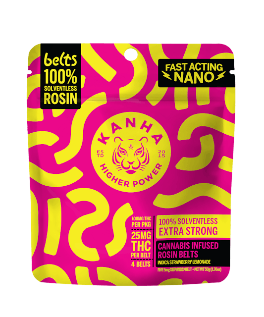 Photograph of product: Strawberry Lemonade Rosin Belts 100mg