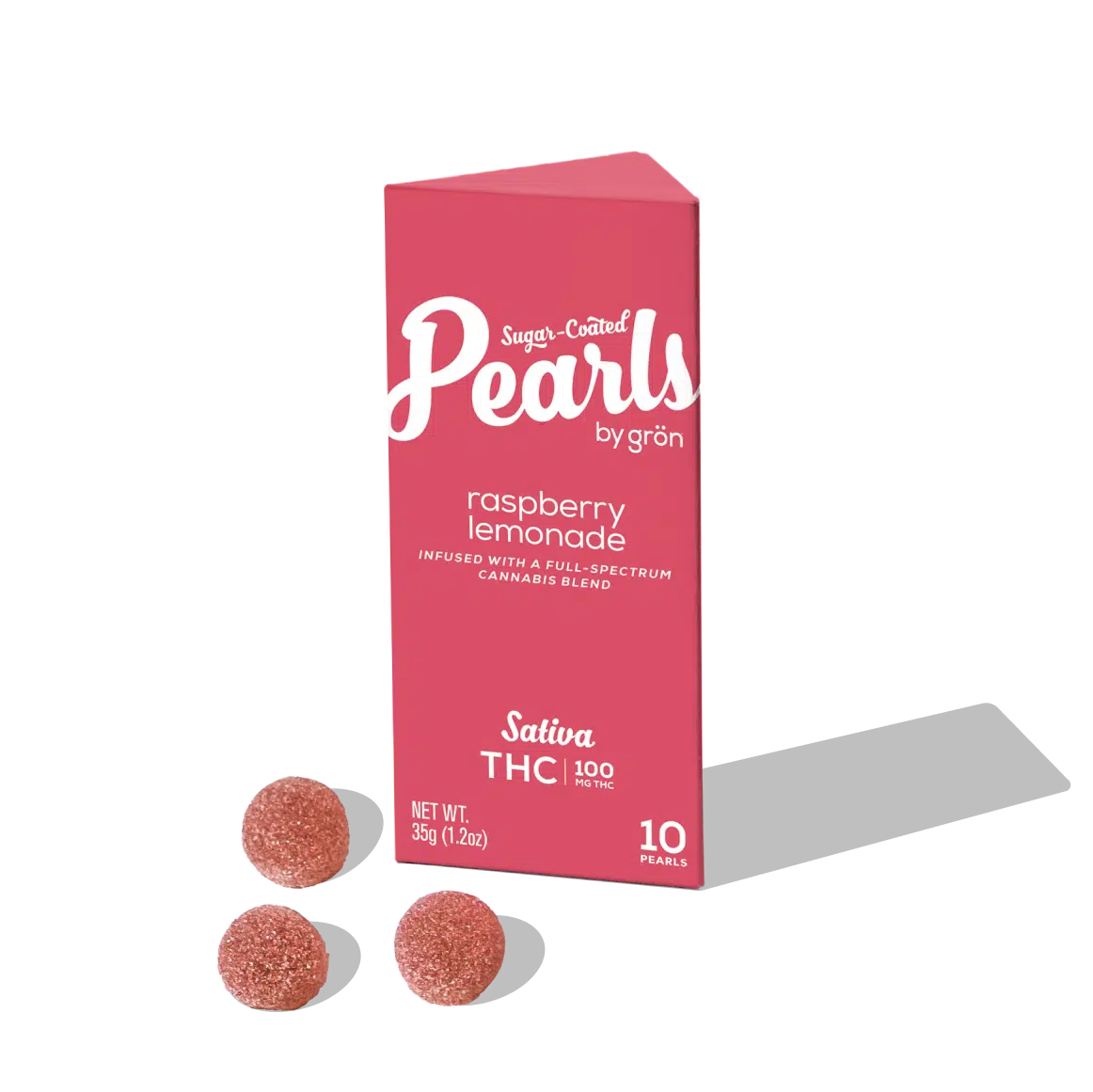 Photograph of product: Gron | Raspberry Lemonade | 100mg 10pk | Pearls