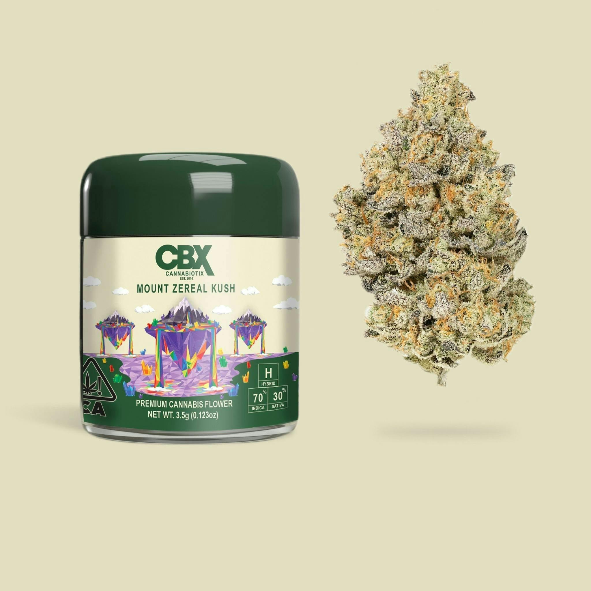 Photograph of product: CBX - Mount Zereal Kush - 3.5g