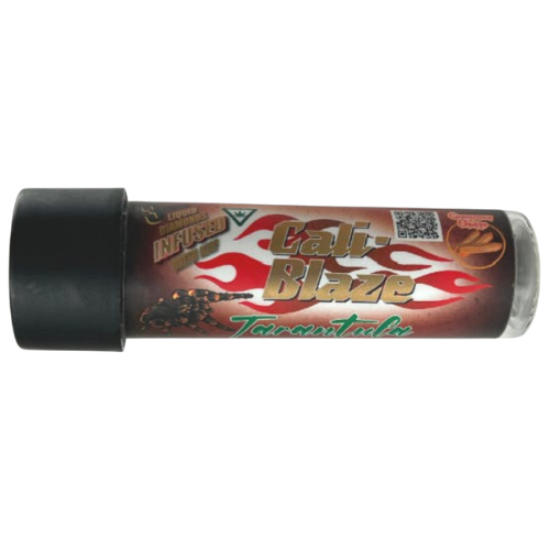 Photograph of product: Cali-Blaze Cinnamon Churro Hybrid Tarantula Infused Pre-Roll 3 Pack 3g