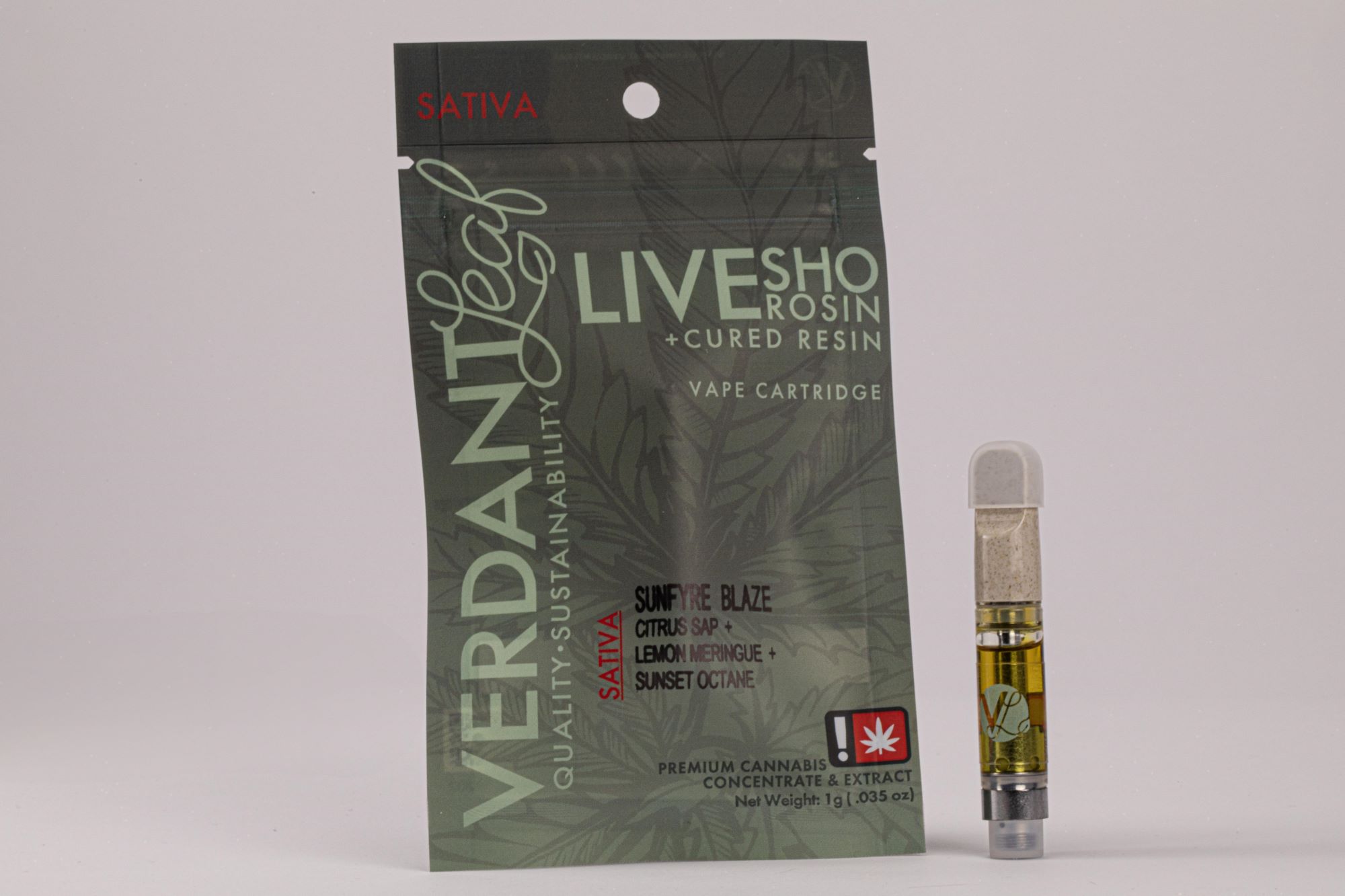 Photograph of product: Verdant Leaf | Pharaoh's Favor (Hybrid) Live Rosin/Cured Resin Cartridge