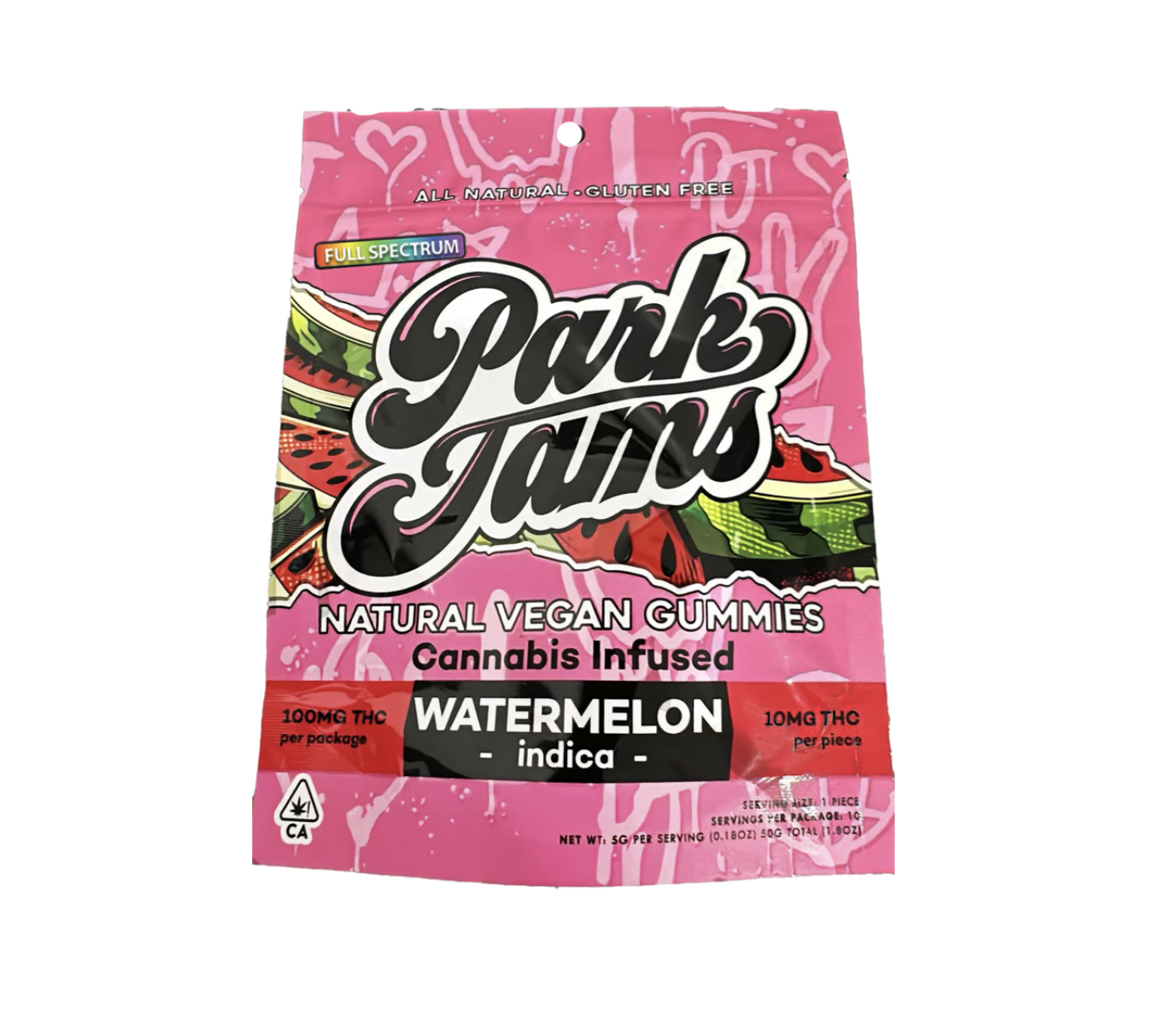 Photograph of product: Park Jams Natural Vegan Gummies - Watermelon (I)