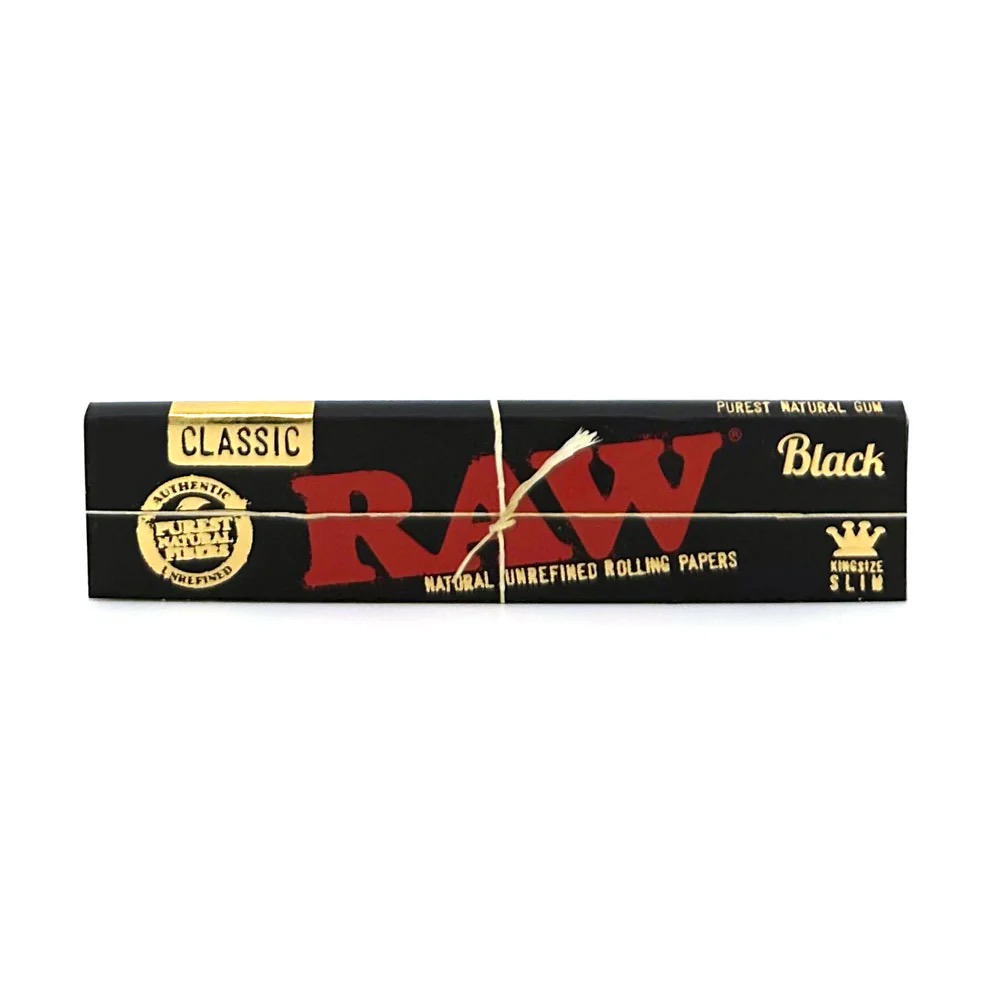 Photograph of product: RAW Black Papers | King Size Slim (50pk)