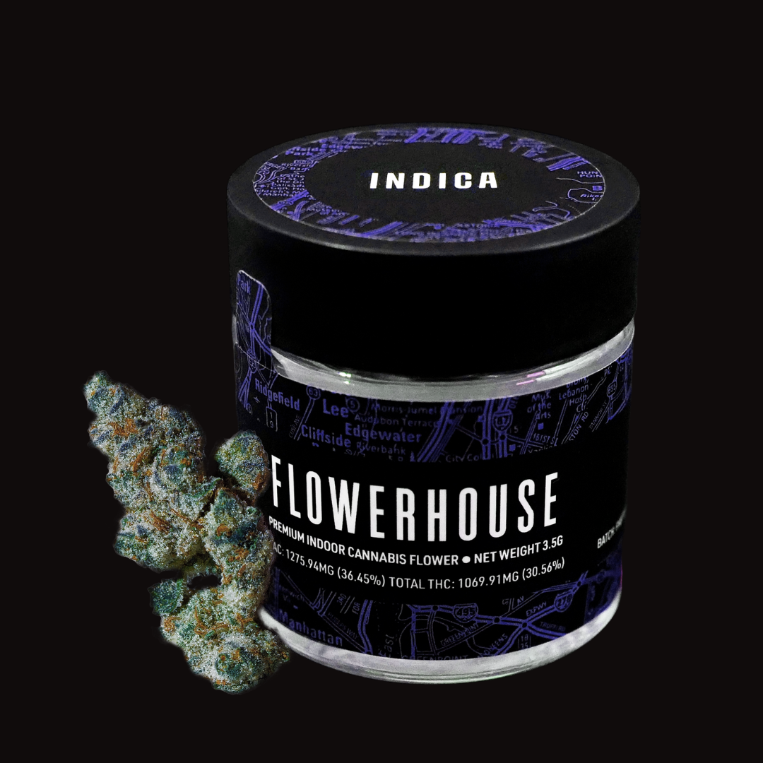 Photograph of product: FLOWERHOUSE | INDOOR FLOWER | STRAWNANA | JAR | 3.5G