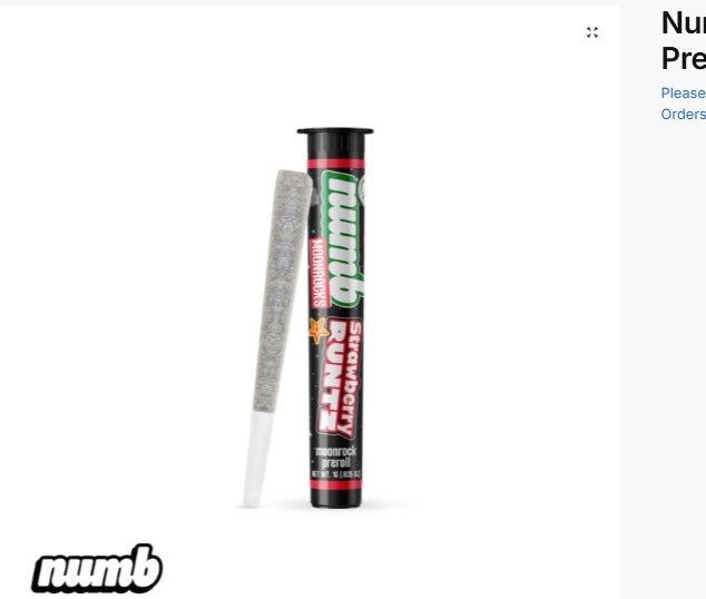 Photograph of product: Strawberry Runtz | Infused | Moon Rock | NUMB