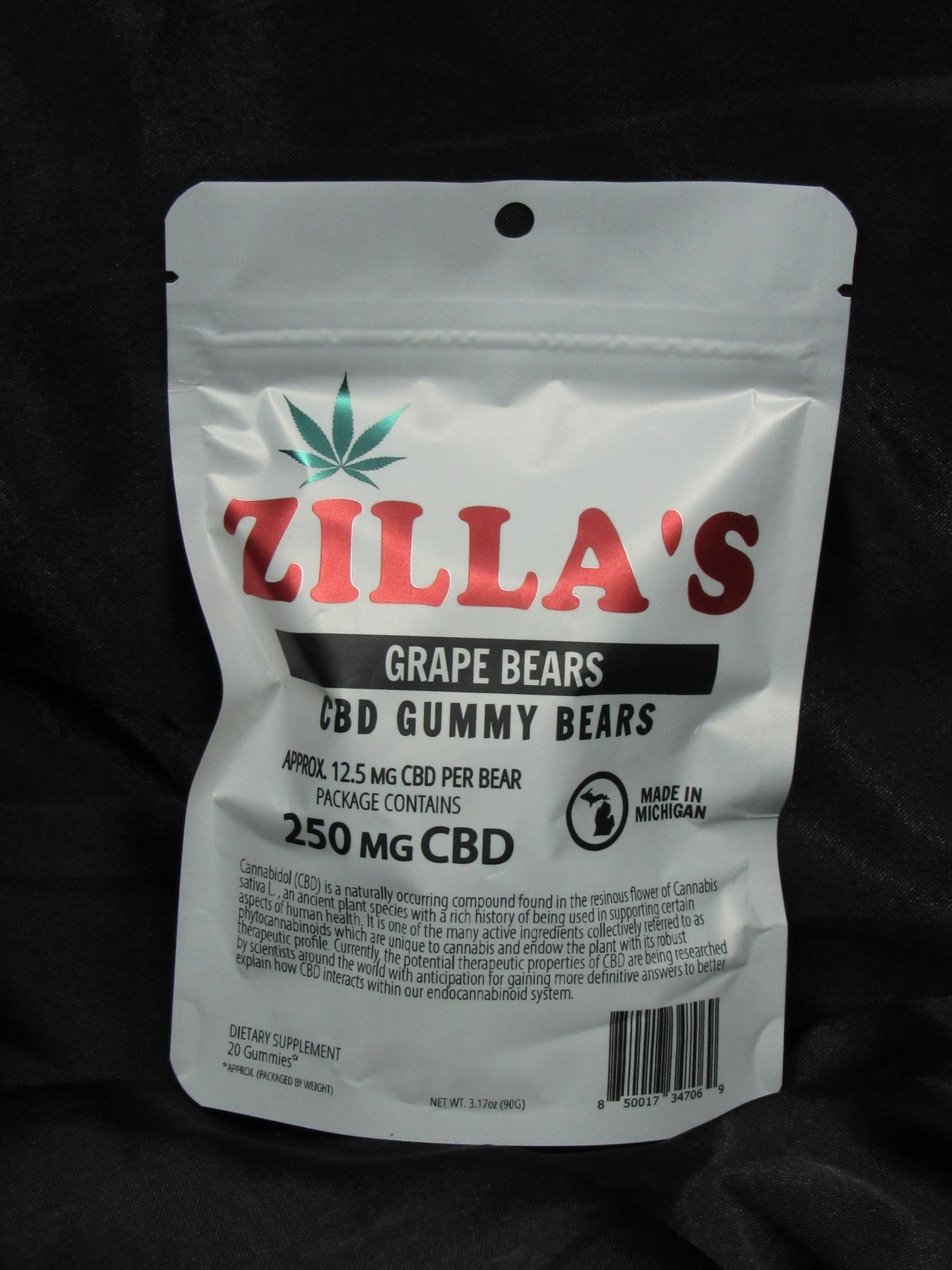 Photograph of product: Grape 250mg CBD Gummy Bears