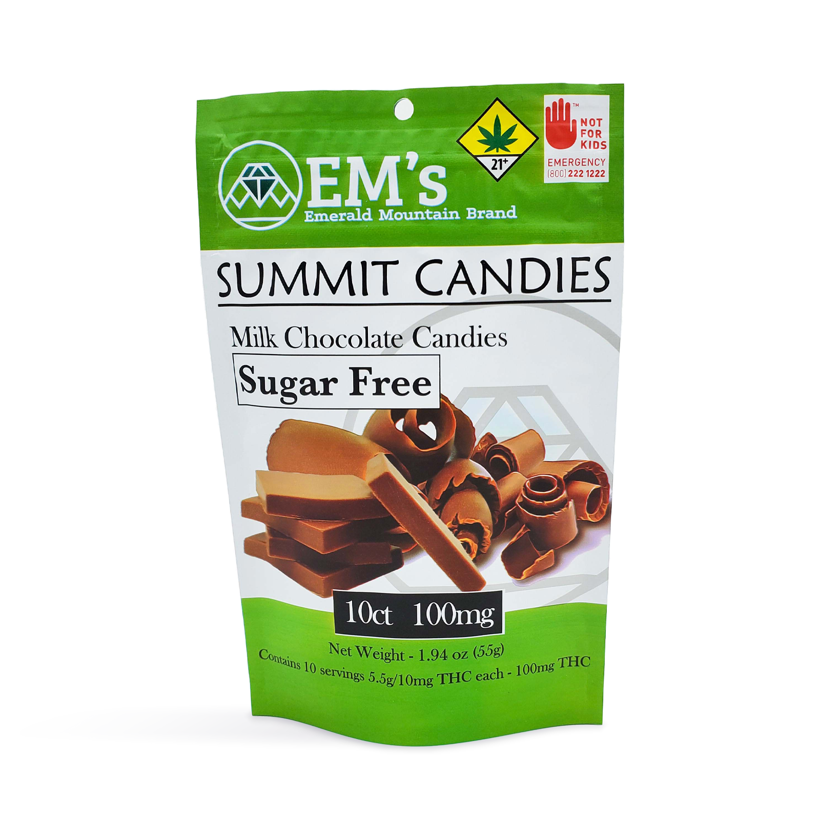 Photograph of product: Milk Chocolate Sugar Free Candies 10-pack