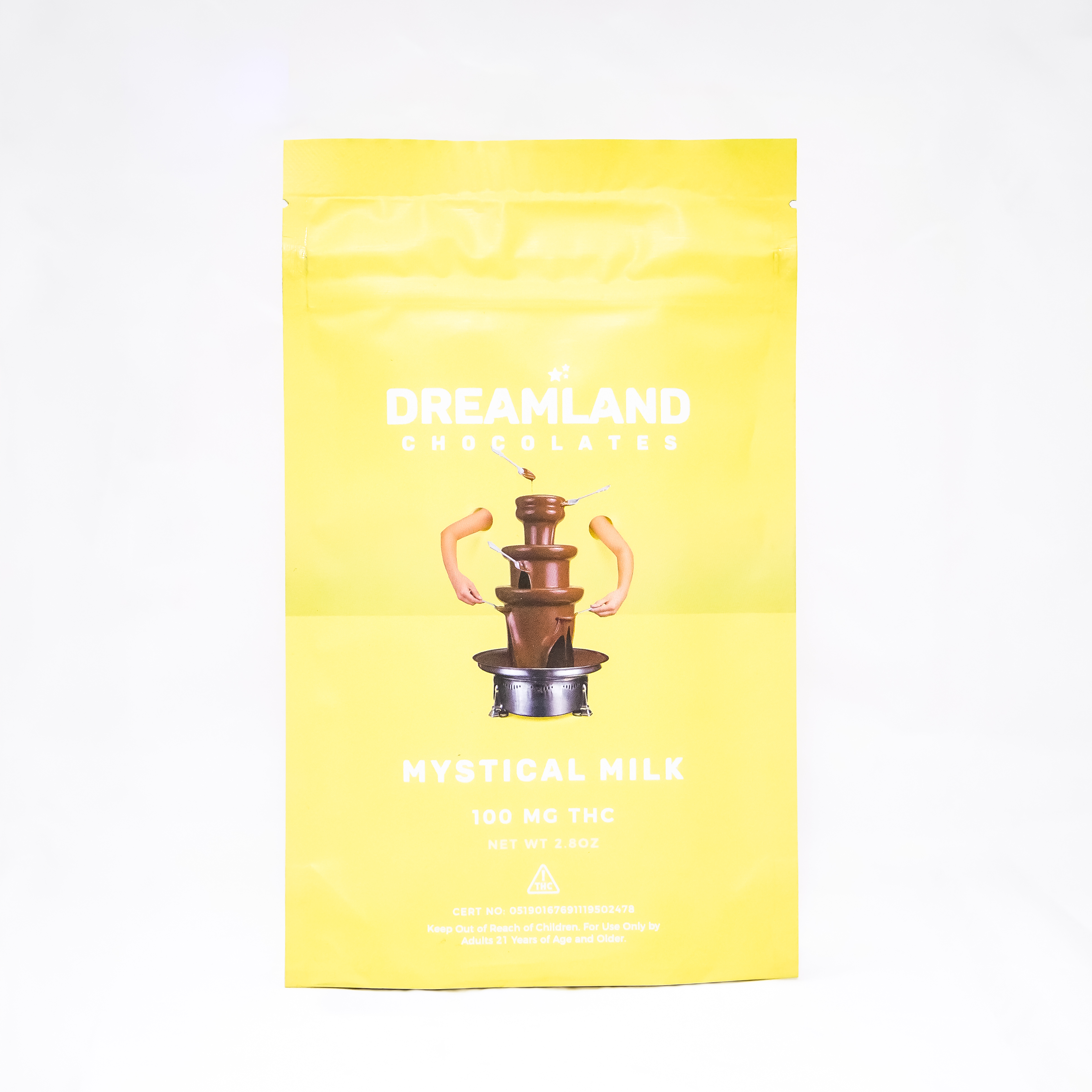 Photograph of product: Dreamland Mystical Milk Chocolate Bar 100mg