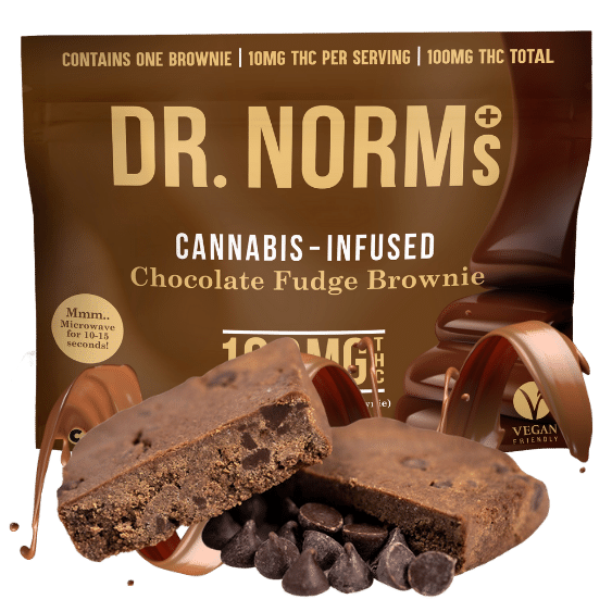 Photograph of product: Chocolate Fudge Brownie [H] | 100MG Single Brownie | Dr Norms