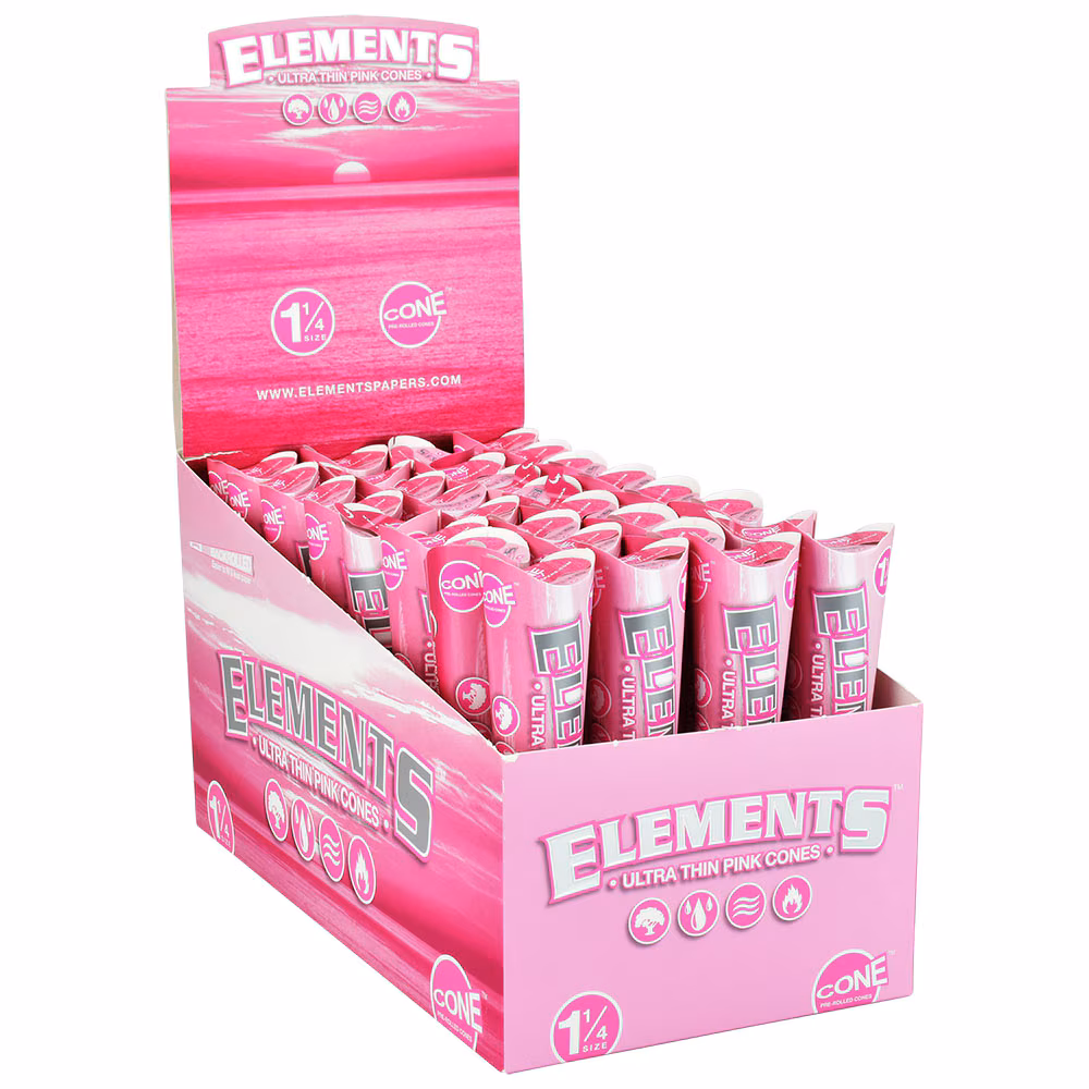 Photograph of product: Elements Ultra Thin Pink Cones 1 1/4