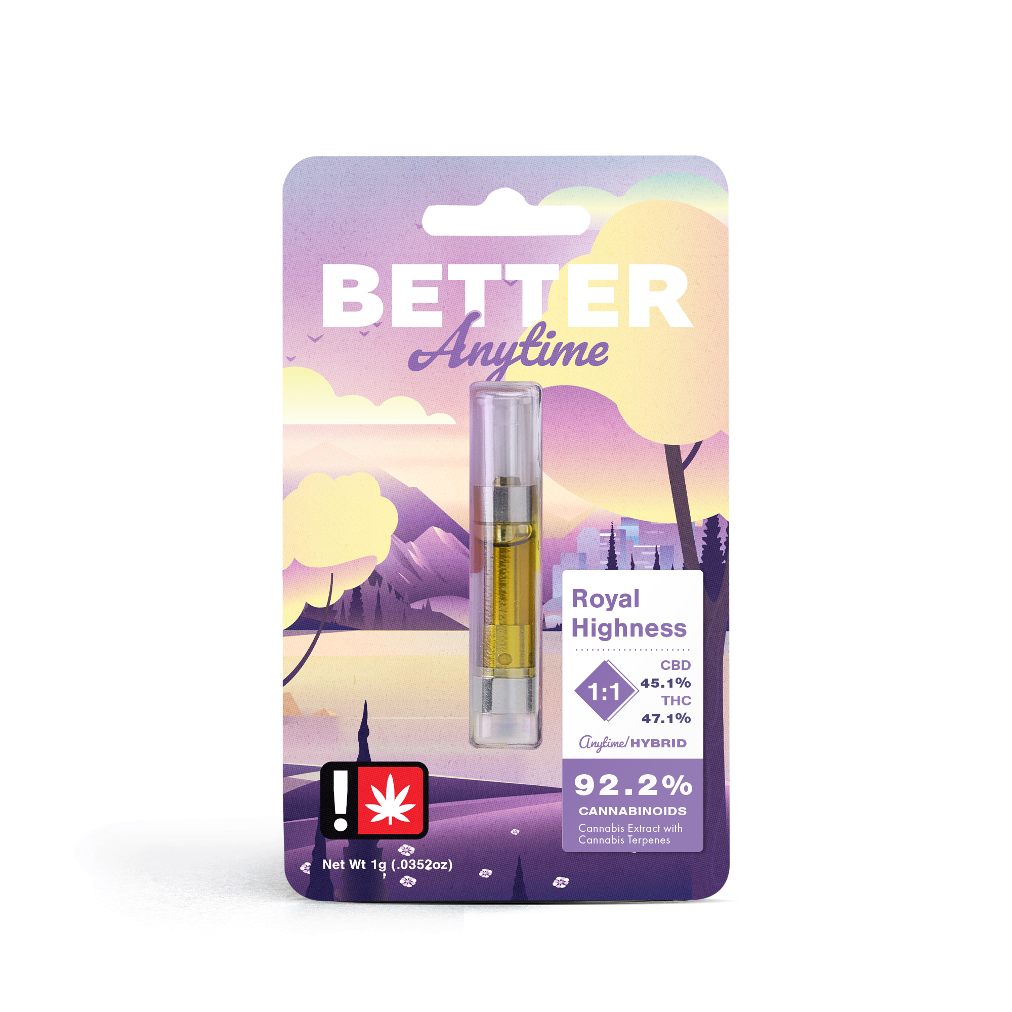 Photograph of product: BETTER - VAPE DISTILLATE - 1G - 1:1 - ANYTIME / ROYAL HIGHNESS