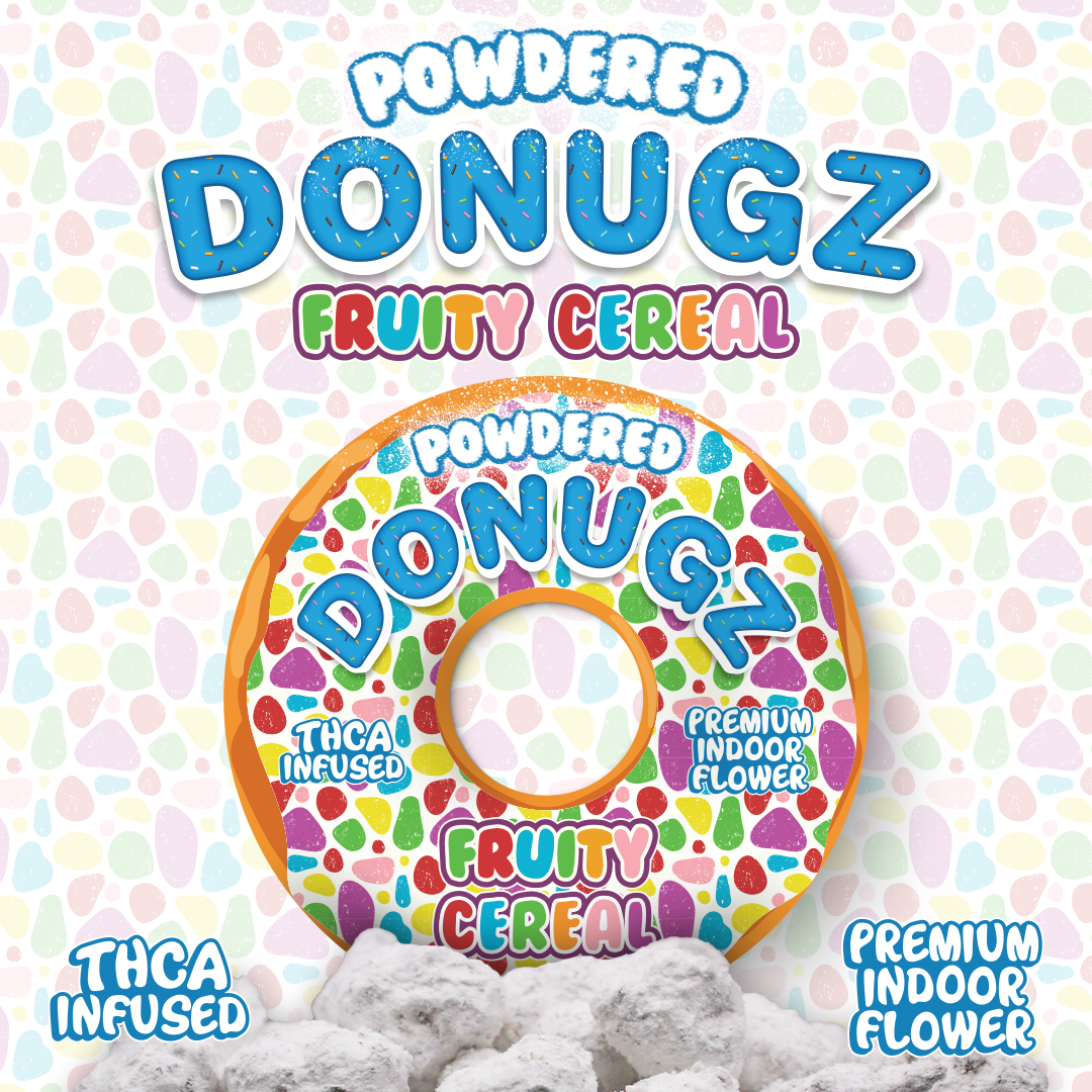 Photograph of product: Powdered Donugz - 3.5g Infused Prepackaged Bud - Fruity Cereal