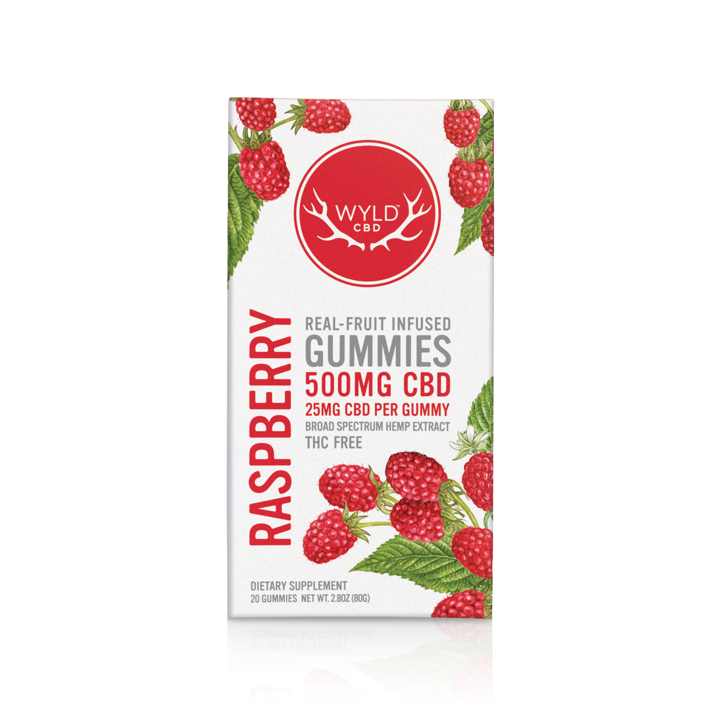 Photograph of product: Wyld - Raspberry 500mg Hemp CBD Gummies