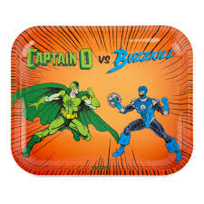 Photograph of product: Captain O vs Buzzkill Rolling Tray | Medium