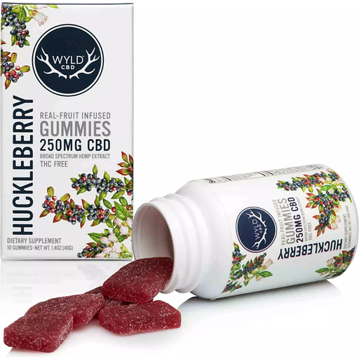 Photograph of product: Wyld Hemp-500 CBD Huckleberry Gummies
