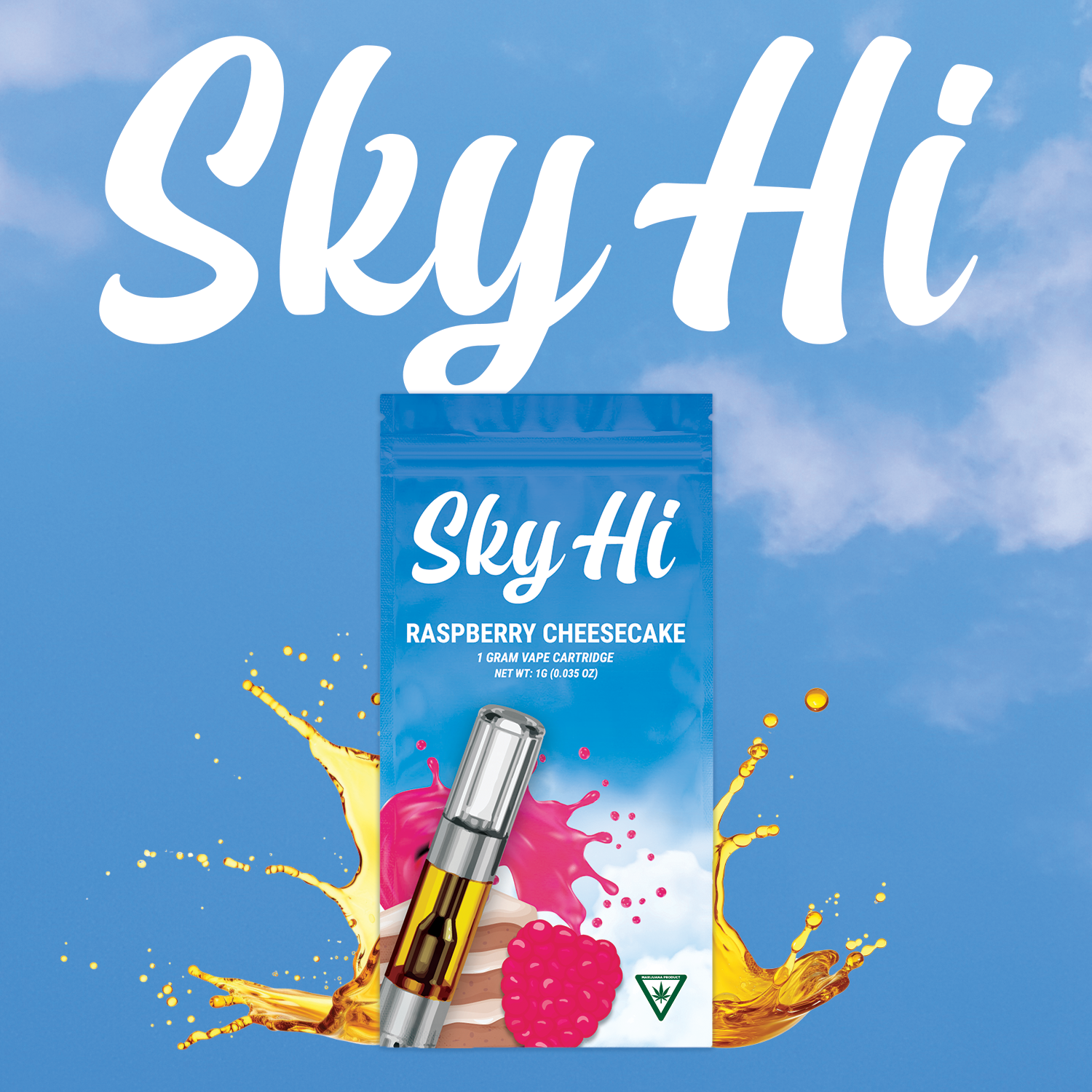 Photograph of product: Sky-HI Raspberry Cheesecake 1g Cart