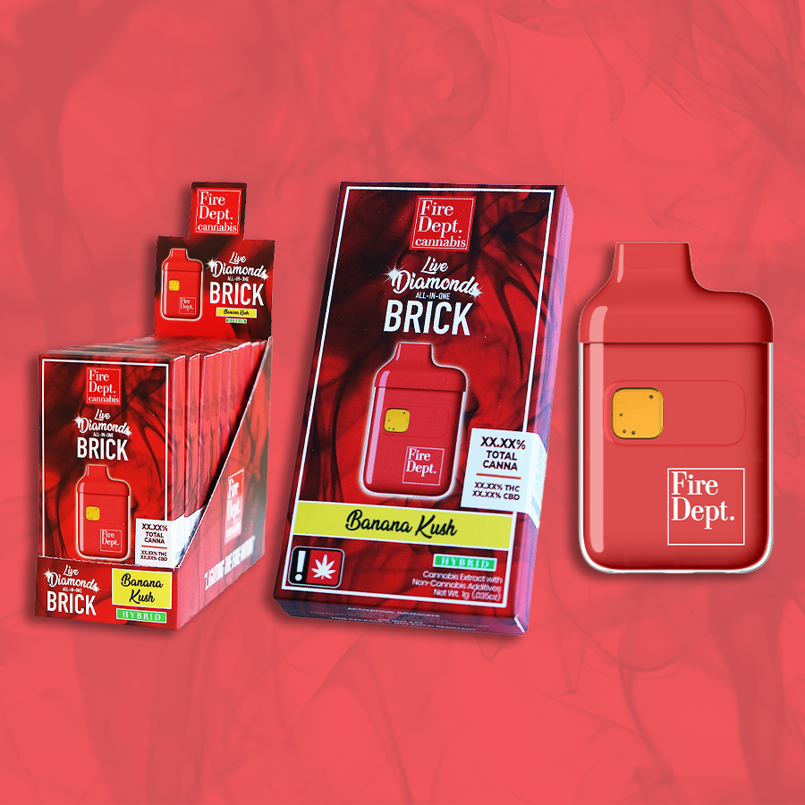 Photograph of product: Fire Dept. | Live Resin Disposable | Banana Kush