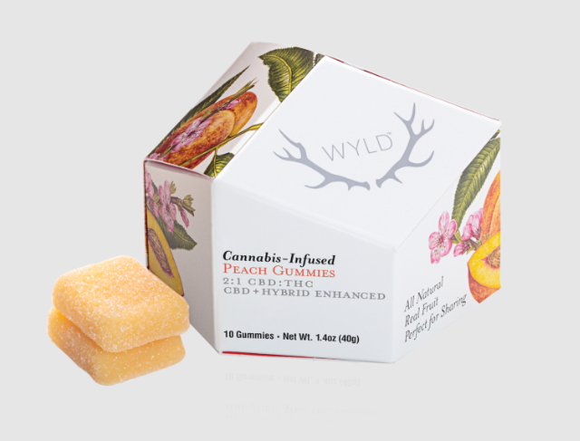 Photograph of Product: WYLD 2:1 (CBD/THC) Gummies 100mg - Peach (H)