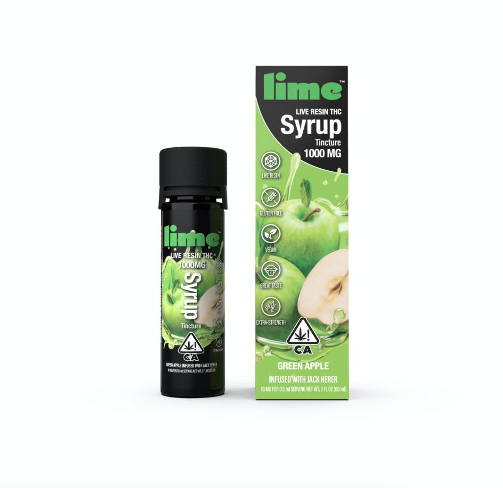 Photograph of product: Lime - Green Apple Live Resin Syrup 1000mg