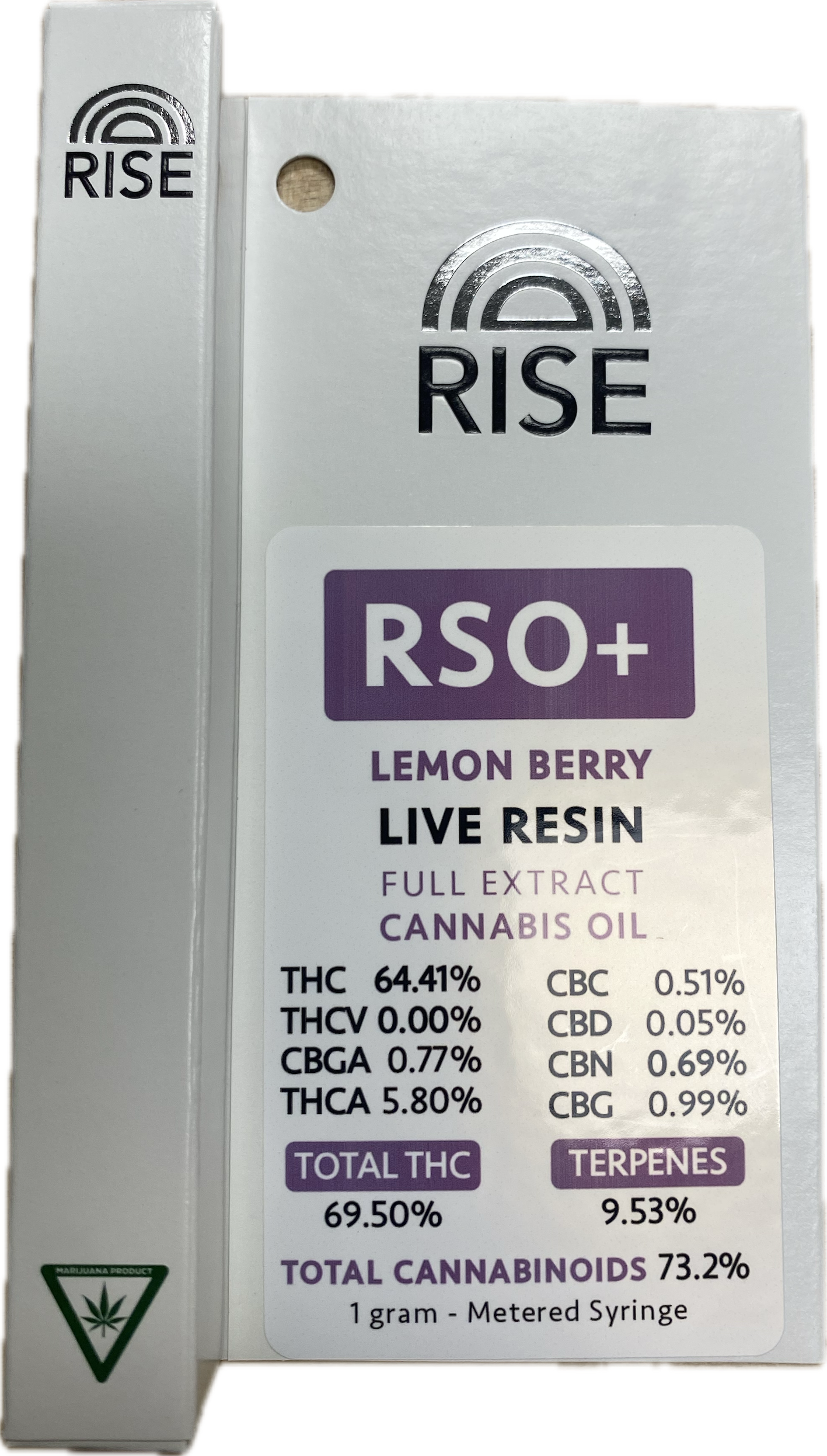 Photograph of product: Rise RSO - Lemon Berry Syringe - 1g