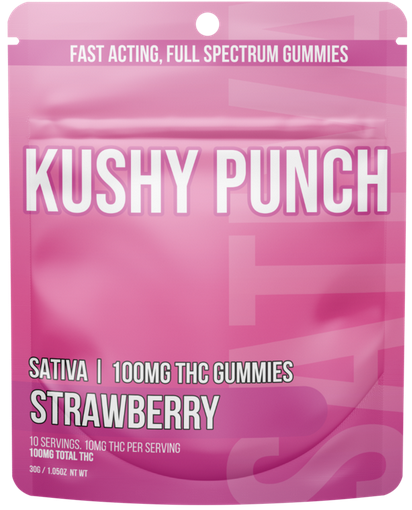 Photograph of product: Kushy Punch: Strawberry Oui'd Gummies