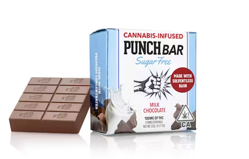 Photograph of product: Milk Chocolate (100mg) Sugar Free Solventless Punchbar [H]