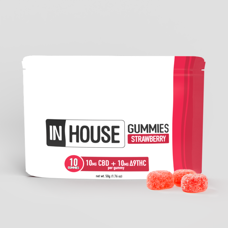 Photograph of Product: Strawberry Fast Acting Gummies 100mg
