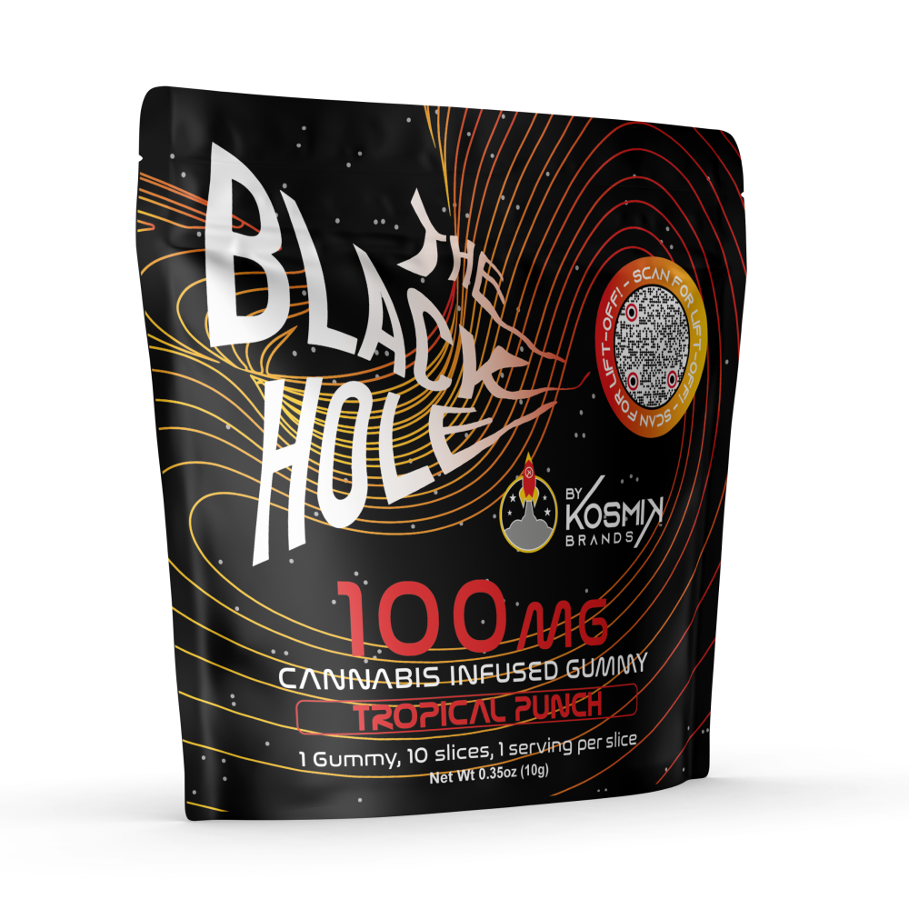 Photograph of product: Black Hole | Tropical Punch | 100mg (2pc) Gummy
