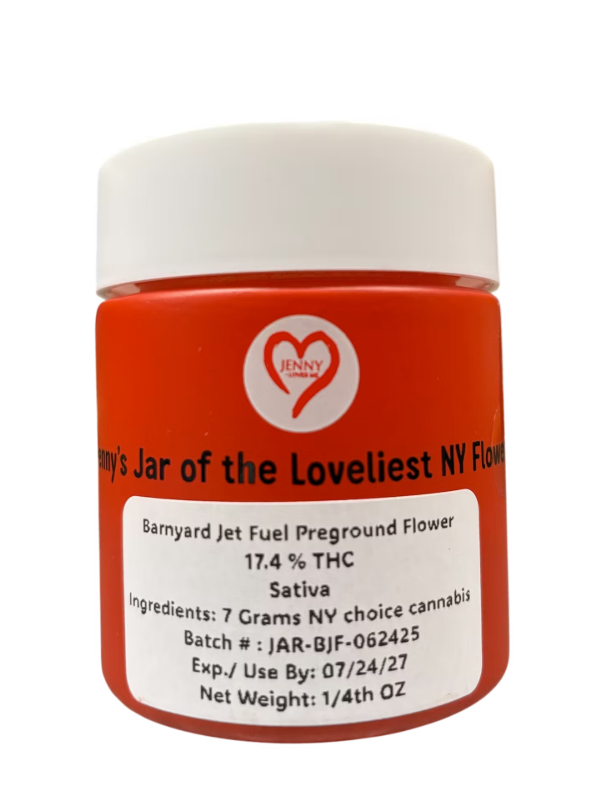 Photograph of product: Jenny's | Barnyard Jet Fuel | Ground Flower - 7g
