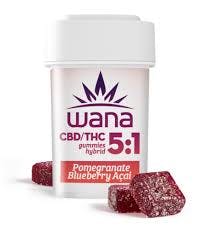 Photograph of product: Pomegranate Blueberry Acai | 5:1 | CBD:TH-oui | 100mg Gummies (20pk) (VEGAN)
